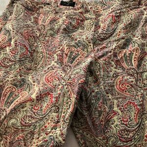 Talbots Red and Yellow Paisley Shorts